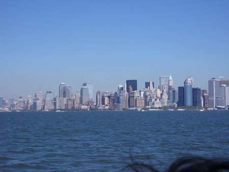 Manhattans sydspids set fra båden…